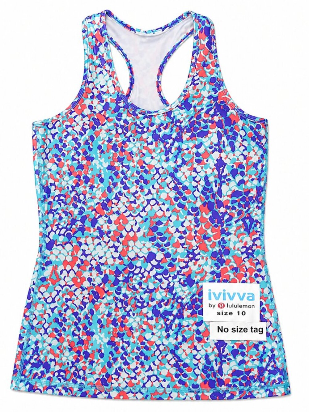 Ivivva Girl by Lululemon🍋 Keep Ur Cool Racer Colours tank top size 10